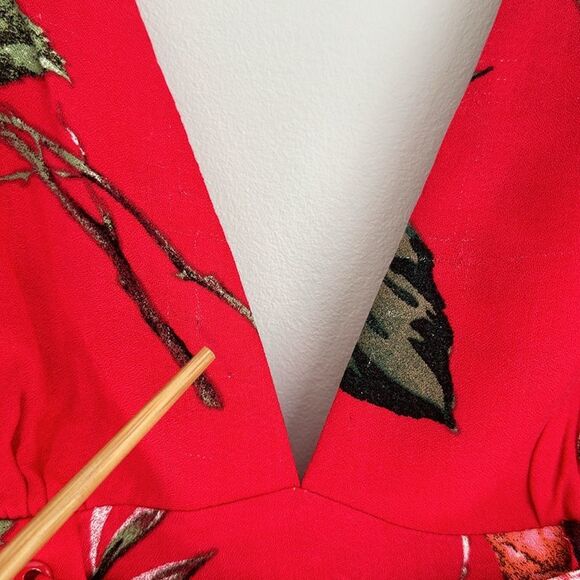 AFRM Micah Corset Tiered Maxi Floral Dress with Slit Flutter Sleeves Size XS - Picture 5 of 14